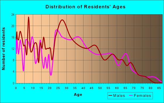 Age and Sex of Residents in Cardinal Family Village in Irving, TX