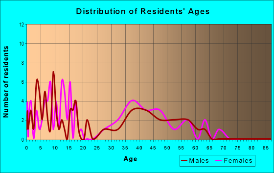 Age and Sex of Residents in Brightwater Point Estates in Missouri City, TX