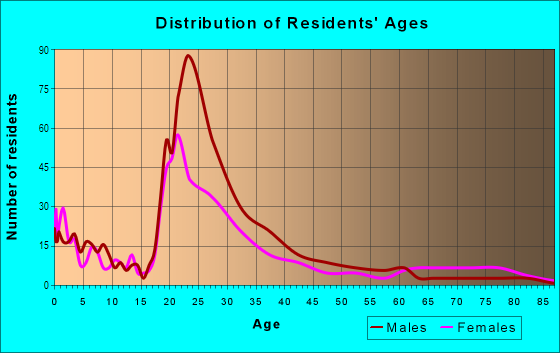 Age and Sex of Residents in Downtown Neighborhood in Arlington, TX