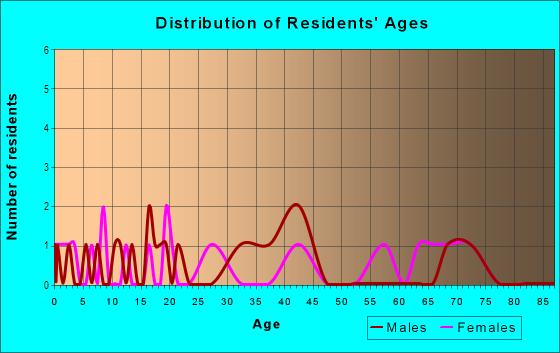 Age and Sex of Residents in Belleview Addition in Plano, TX