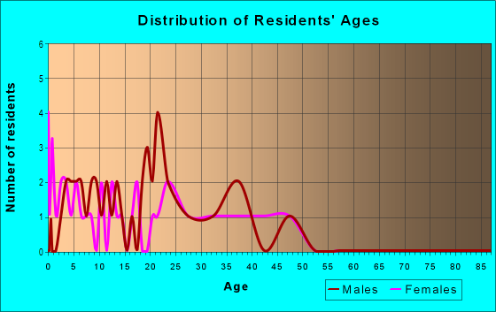 Age and Sex of Residents in Travis Park in Bryan, TX