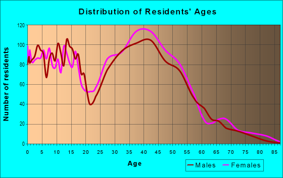 Age and Sex of Residents in Windsor Terrace in Arlington, TX