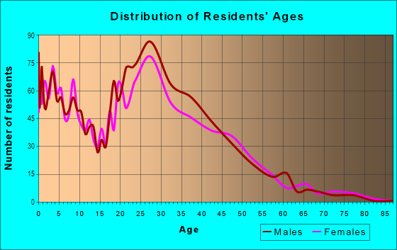 Age and Sex of Residents in North Lamar in Austin, TX