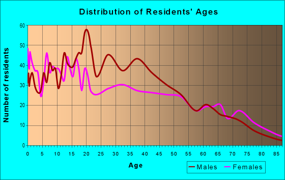 Age and Sex of Residents in Govalle in Austin, TX