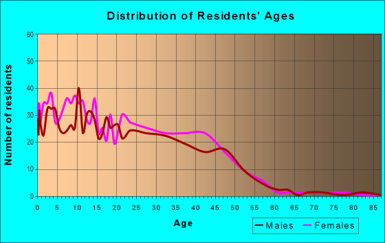 Age and Sex of Residents in Huntwood in Houston, TX