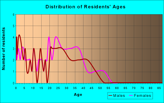 Age and Sex of Residents in Associated Business District in Mesquite, TX