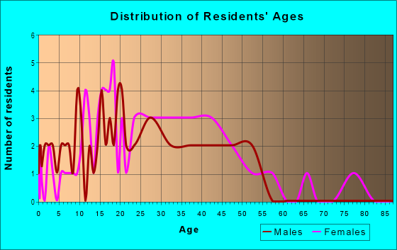 Age and Sex of Residents in Galloway Plaza in Mesquite, TX