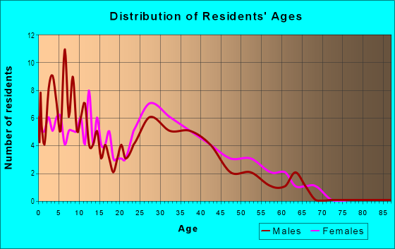 Age and Sex of Residents in Whispering Oaks Mobile Home Park in Dallas, TX