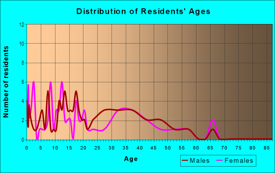 Age and Sex of Residents in Northridge Acres in Austin, TX