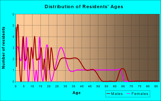 Age and Sex of Residents in Batts Addition in Bryan, TX