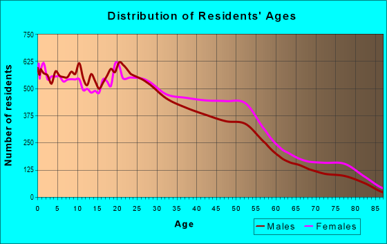 Age and Sex of Residents in South Oak Cliff in Dallas, TX