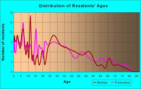 Age and Sex of Residents in Royal Lane Village in Dallas, TX