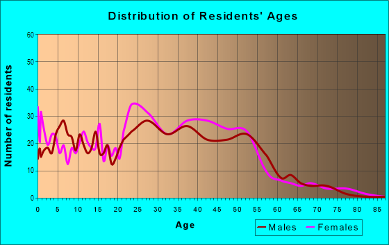 Age and Sex of Residents in Merriman Park North in Dallas, TX
