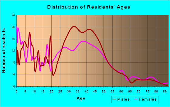 Age and Sex of Residents in Kessler Highlands in Dallas, TX