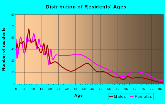 Age and Sex of Residents in Bonton in Dallas, TX