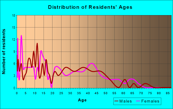 Age and Sex of Residents in Bel-Air in Midland, TX