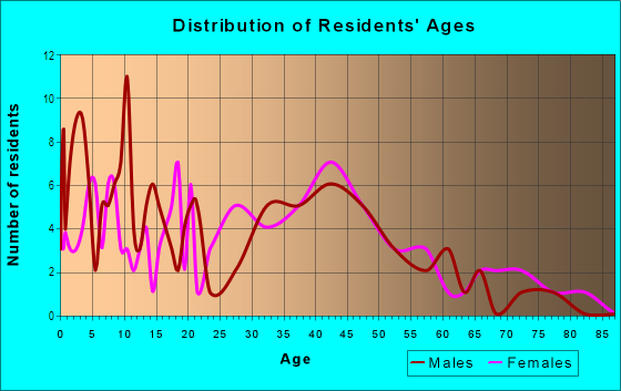 Age and Sex of Residents in Branch Crossing in Dallas, TX