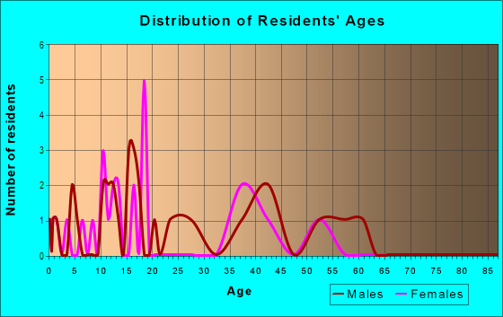 Age and Sex of Residents in Van Pelt in Angleton, TX