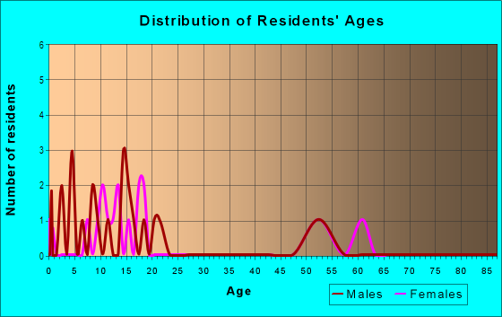 Age and Sex of Residents in Tejas Terrace in Midland, TX