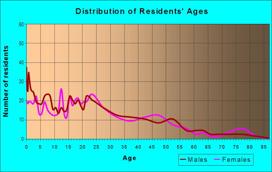 Age and Sex of Residents in Fort Utah in Provo, UT
