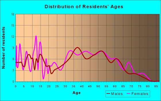 Age and Sex of Residents in Village Green in Newport News, VA