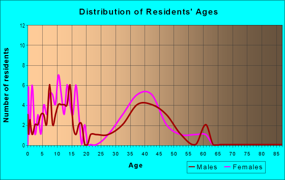 Age and Sex of Residents in Peach Orchard in Newport News, VA