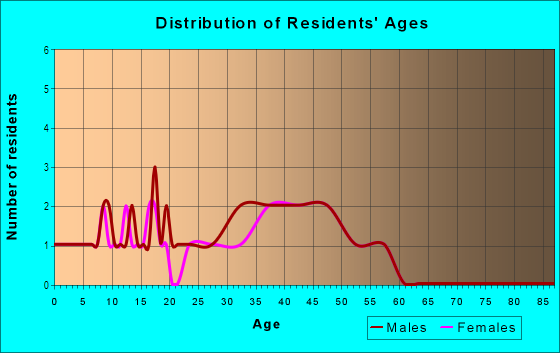 Age and Sex of Residents in Menchville in Newport News, VA
