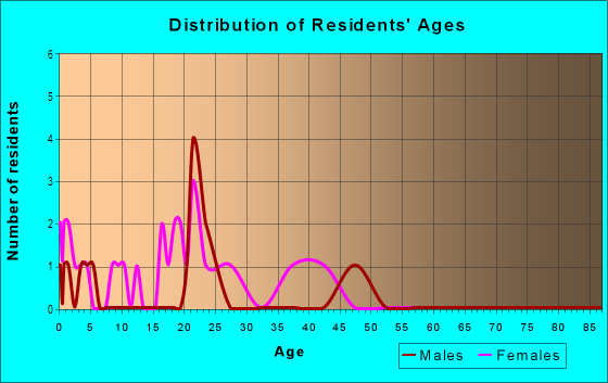 Age and Sex of Residents in England Run North in Fredericksburg, VA
