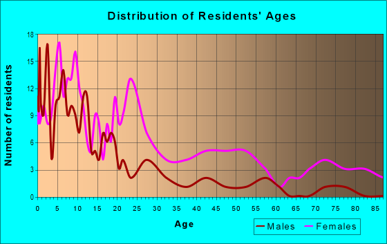 Age and Sex of Residents in Barberton in Norfolk, VA