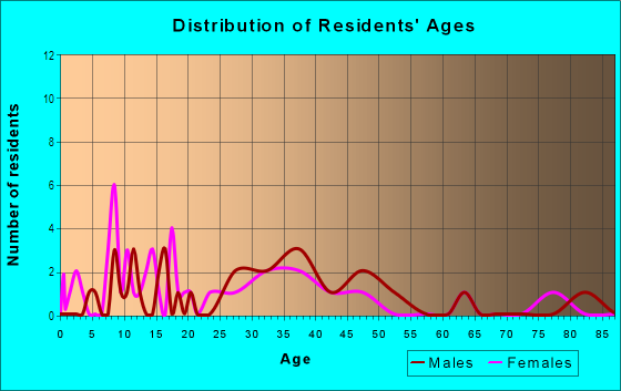 Age and Sex of Residents in North Hilton in Newport News, VA