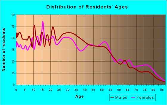 Age and Sex of Residents in Brighton in Seattle, WA