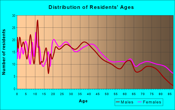 Age and Sex of Residents in Perkins Park Area in Green Bay, WI