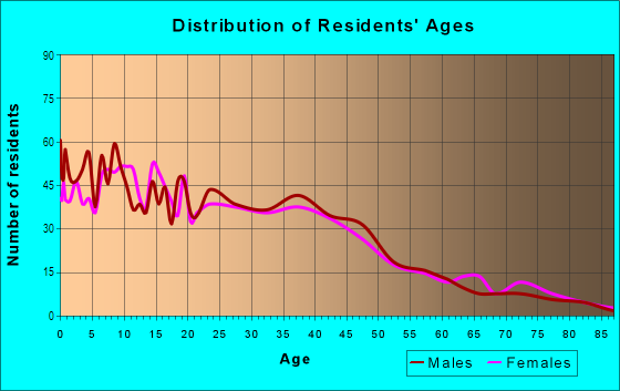 Age and Sex of Residents in Silver City in Milwaukee, WI