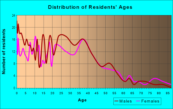 Age and Sex of Residents in Three Corners in Green Bay, WI