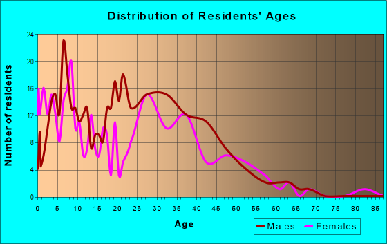 Age and Sex of Residents in North Kennedy Tract in Oakland, CA