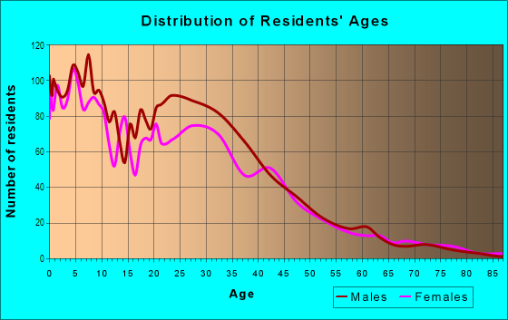 Age and Sex of Residents in Heninger Park in Santa Ana, CA