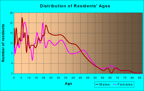 Age and Sex of Residents in East Dobern in San Jose, CA
