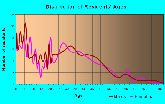 Age and Sex of Residents in Koreatown in Garden Grove, CA