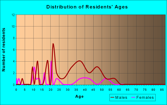 Age and Sex of Residents in Downtown River Corridor in Fort Collins, CO