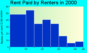 Matamoras rent paid by renters graph