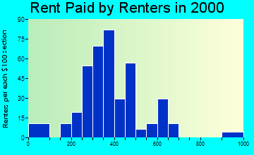 Blanco rent paid by renters graph