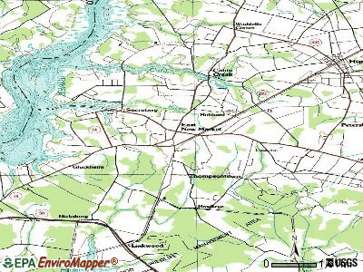 East New Market topographic map