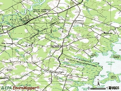 Girdletree topographic map