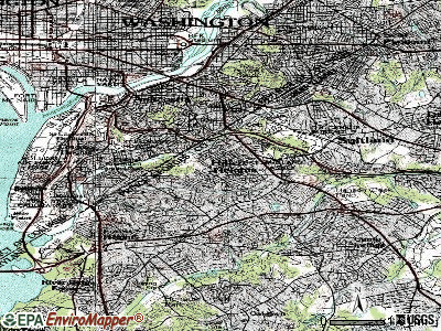 Hillcrest Heights topographic map