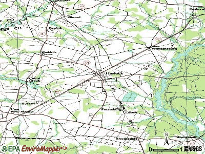 Hurlock topographic map