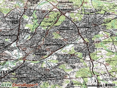 Landover Hills topographic map