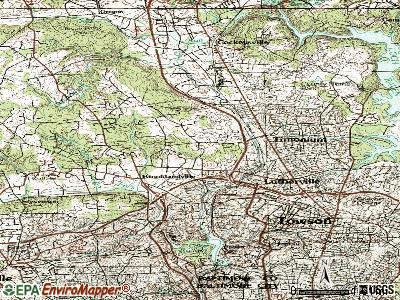Mays Chapel topographic map
