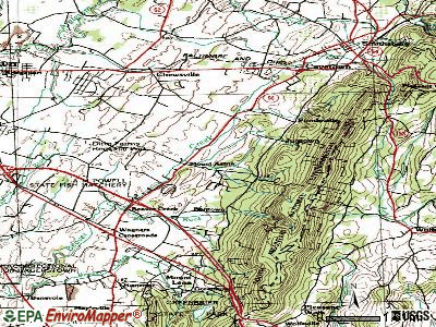 Mount Aetna topographic map