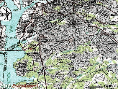 Oxon Hill-Glassmanor topographic map