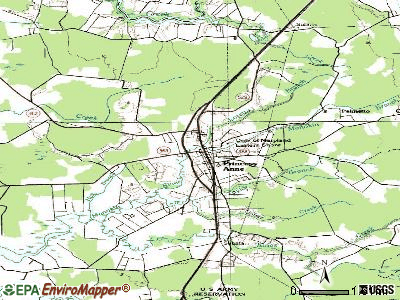 Princess Anne topographic map